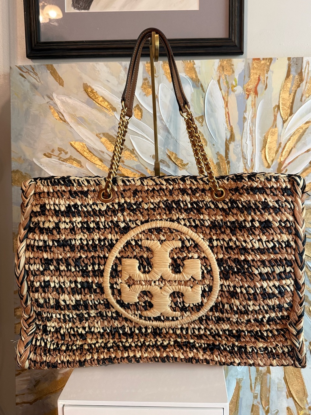 Tory Burch Raffia Ella Tote